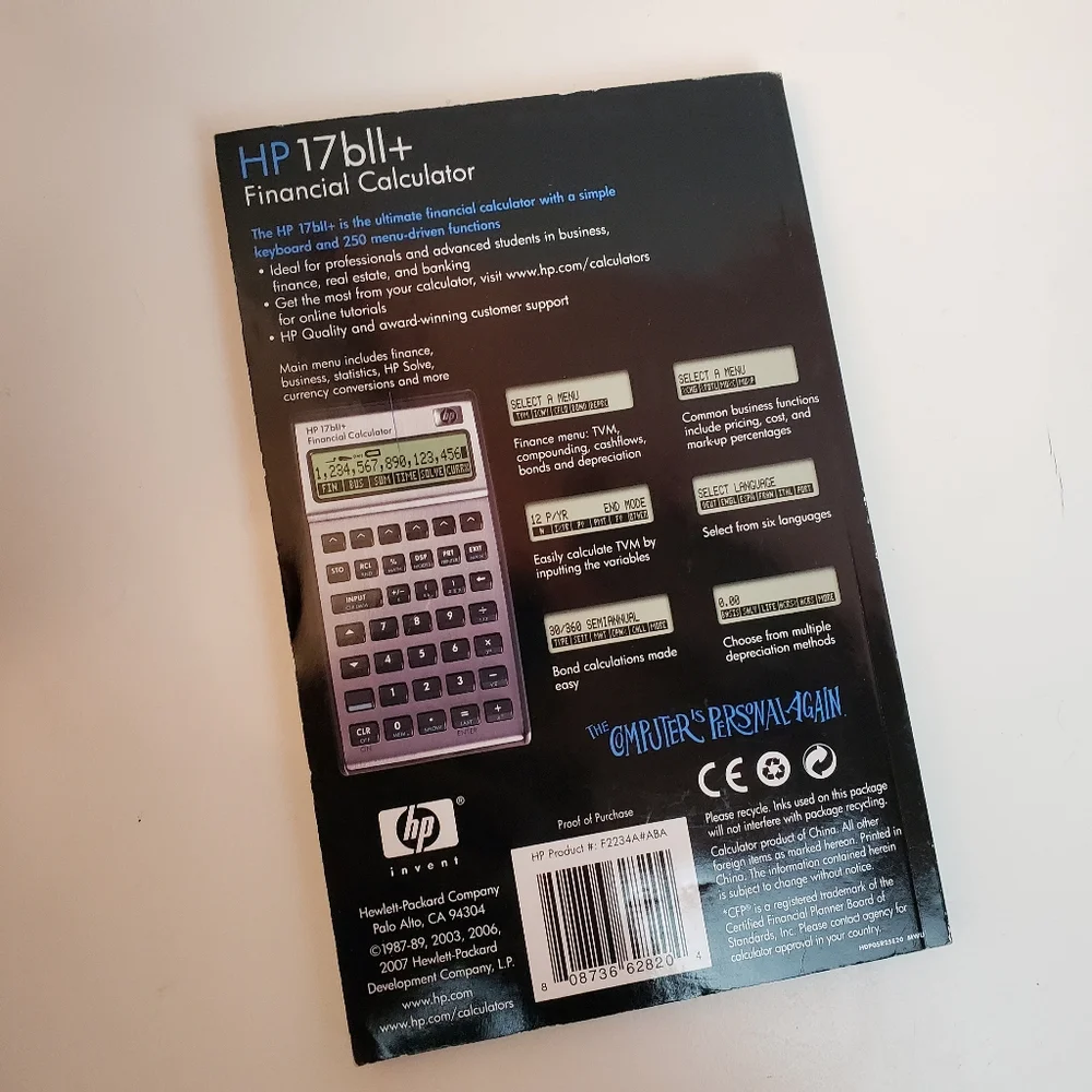 HP17bll+ Financial Calculator